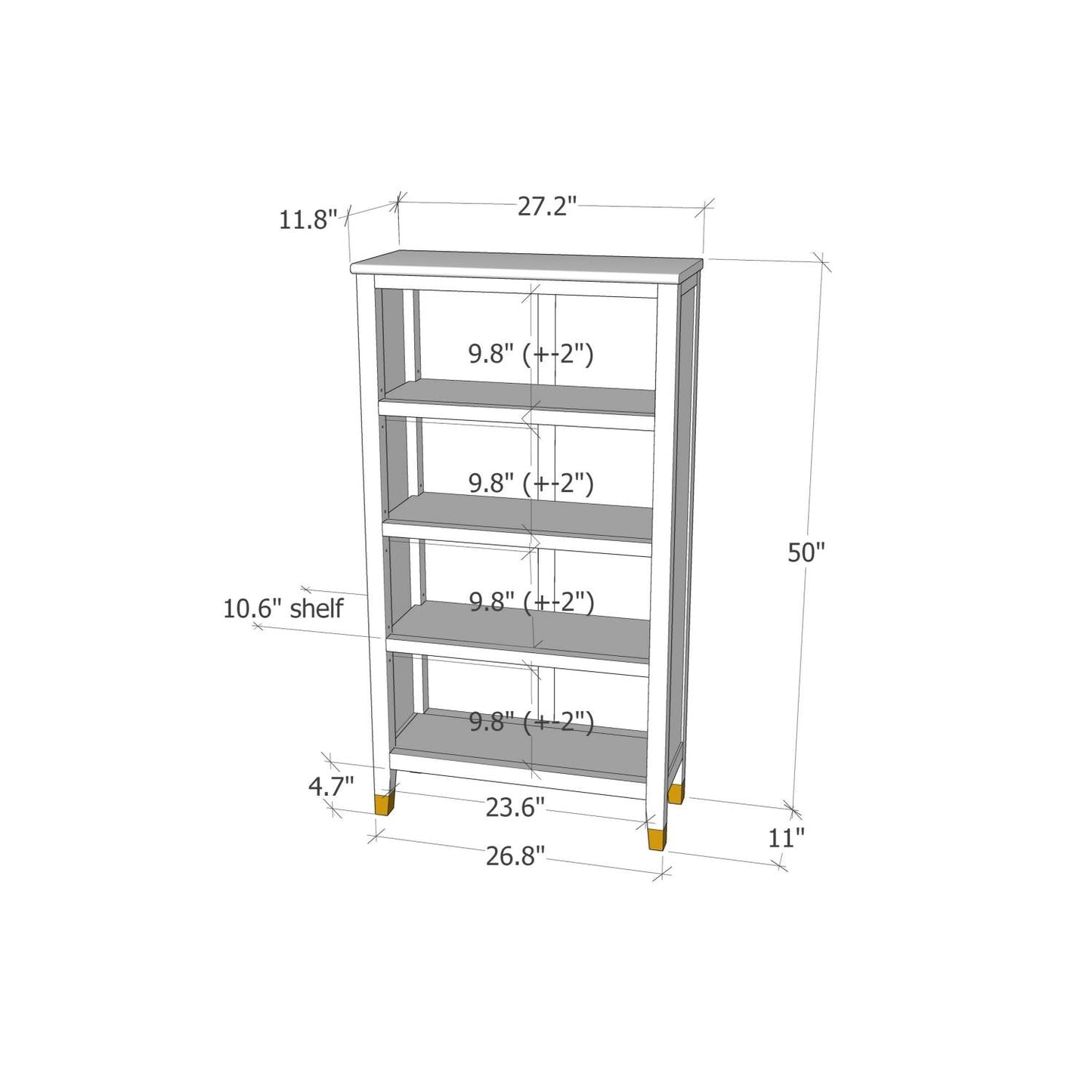 Ready-to-assemble bookcase