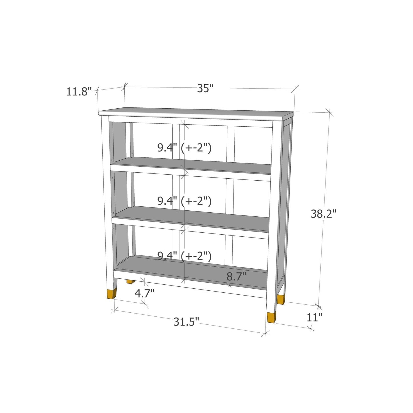 Ready-to-assemble bookcase