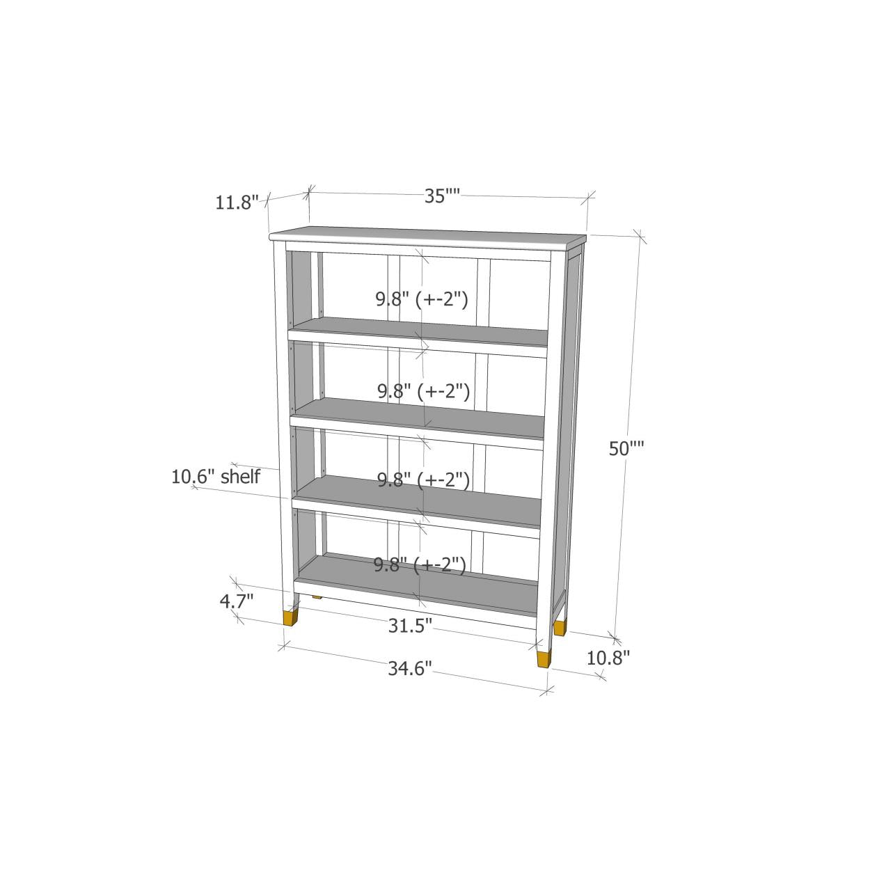 Ready-to-assemble bookcase