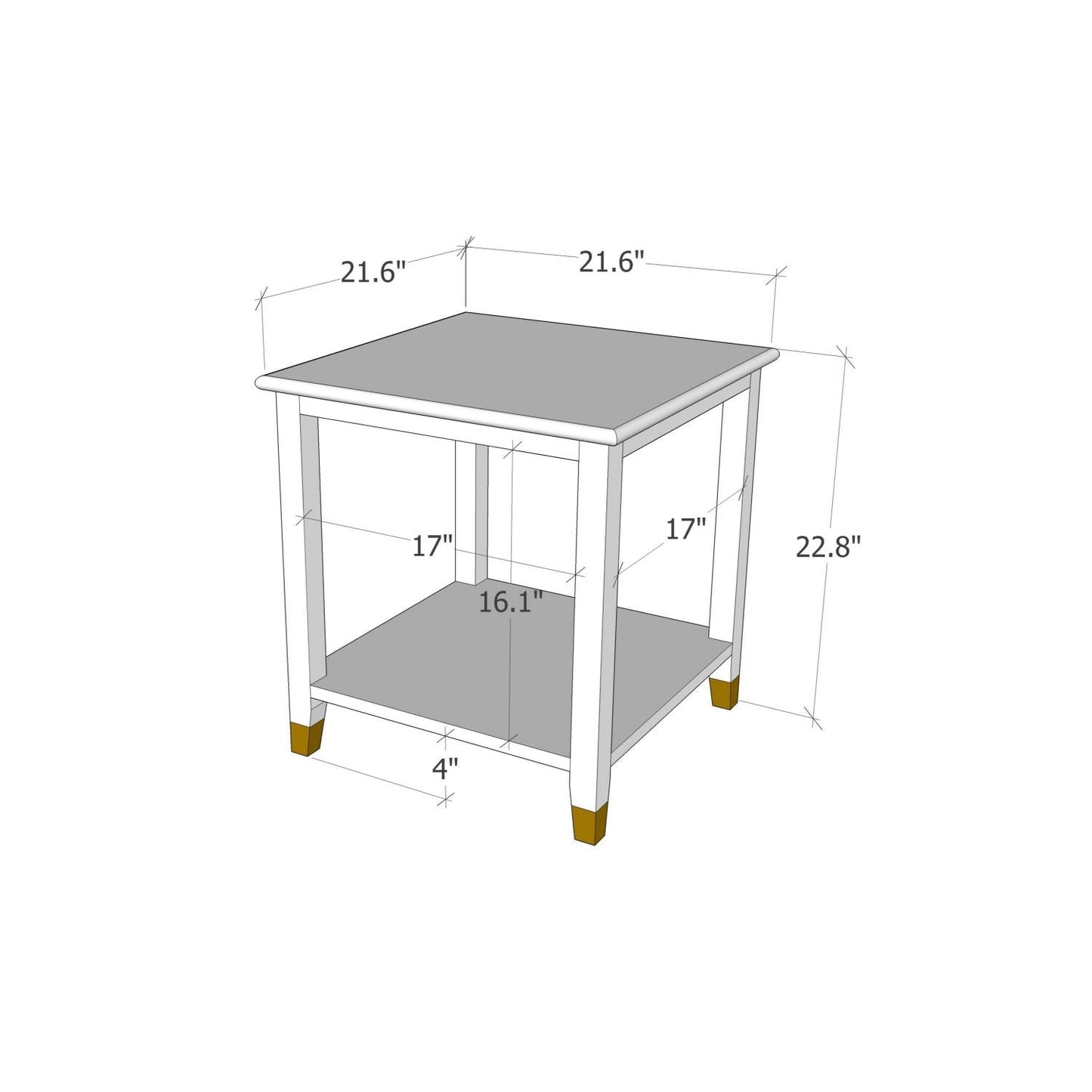 Ready-to-assemble side table