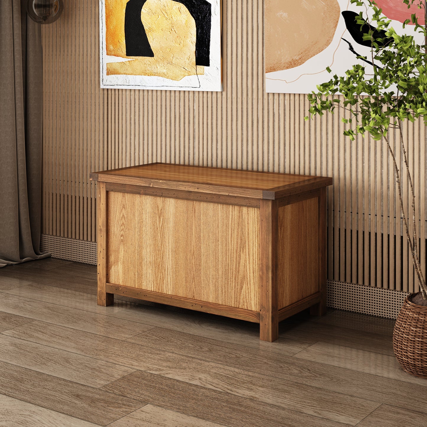Ready-to-assemble storage bench