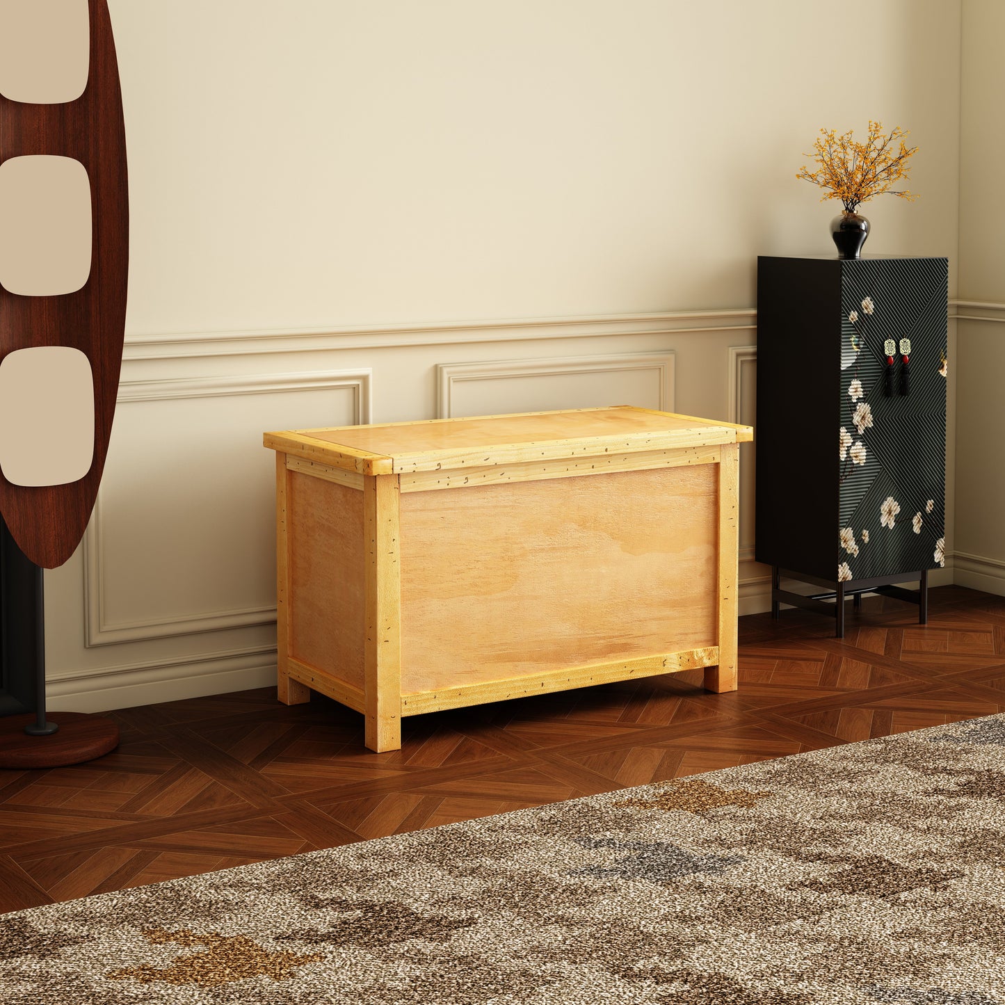 Ready-to-assemble storage bench