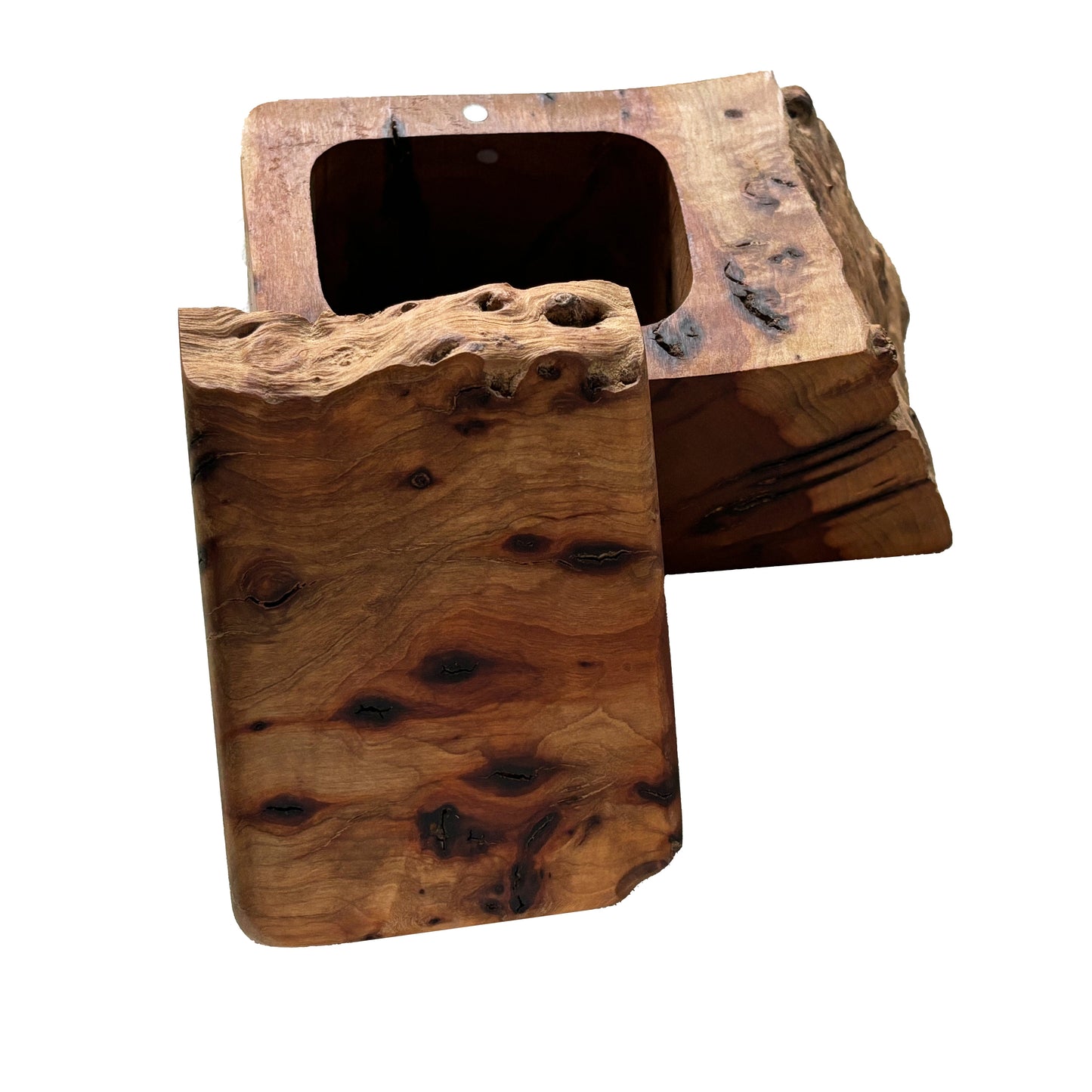 Live edge decorative box with lid