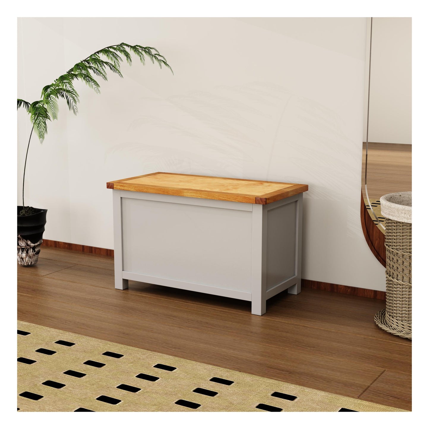 Ready-to-assemble storage bench