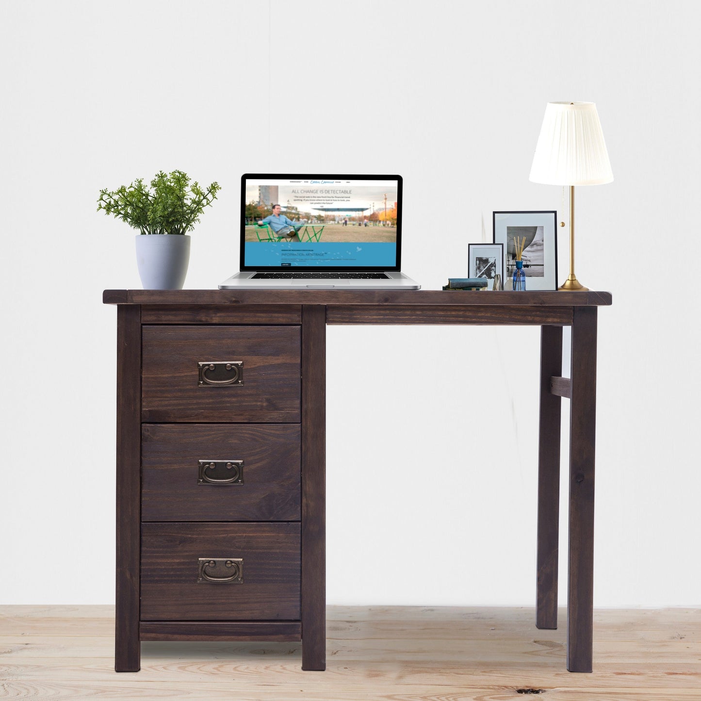 Ready-to-assemble solid wood desk