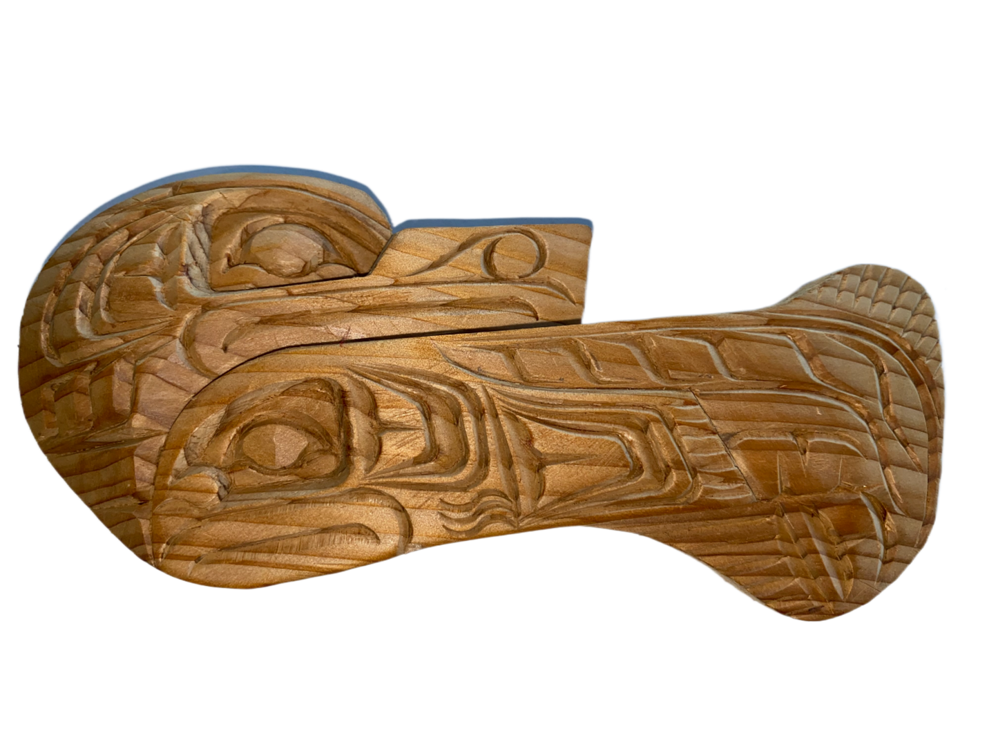 Raven with salmon
