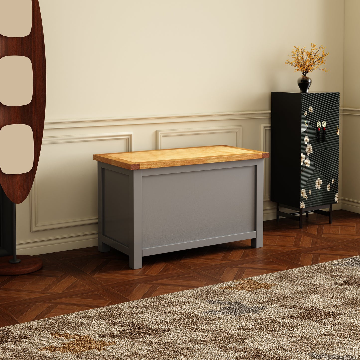 Ready-to-assemble storage bench
