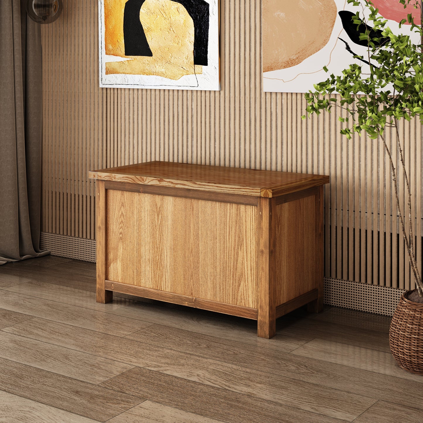 Ready-to-assemble storage bench
