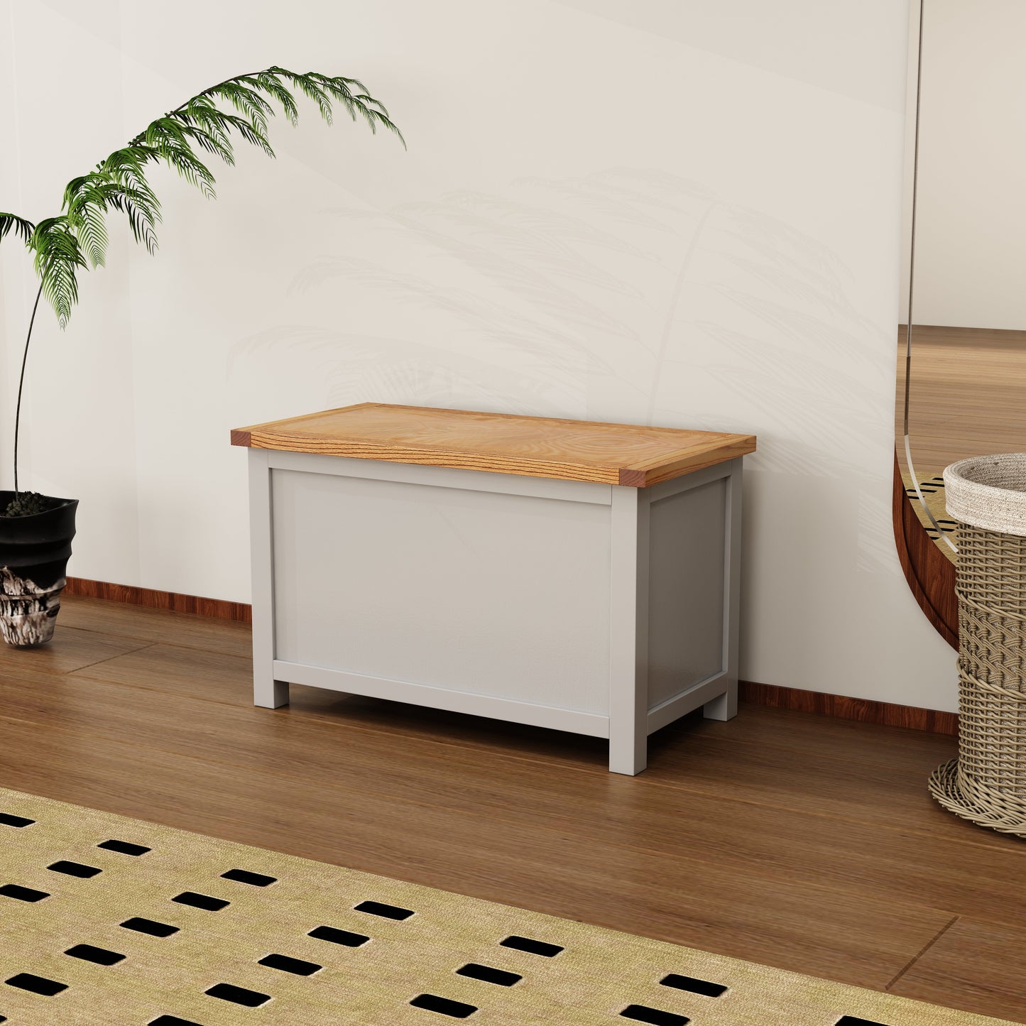 Ready-to-assemble storage bench