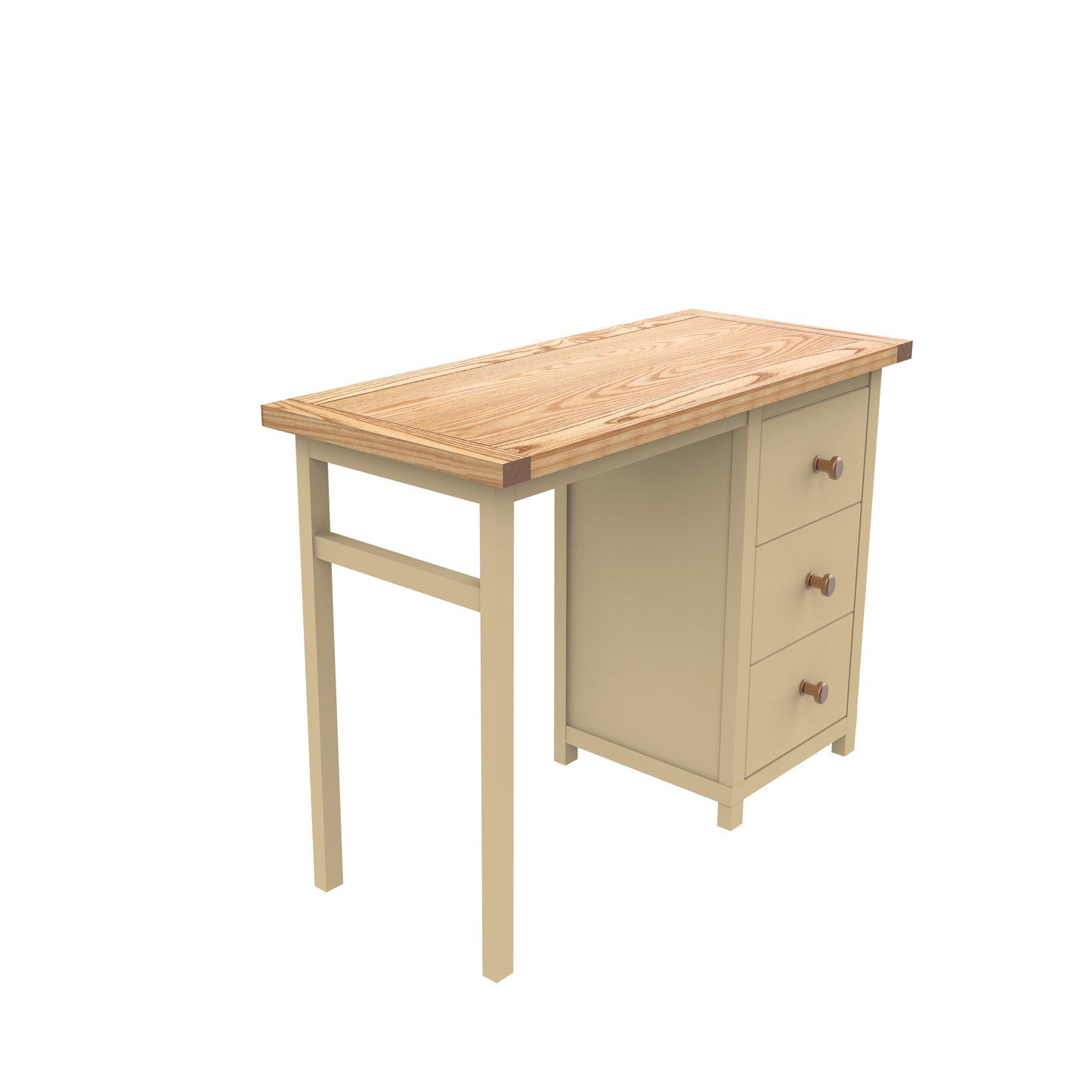 Ready-to-assemble solid wood desk