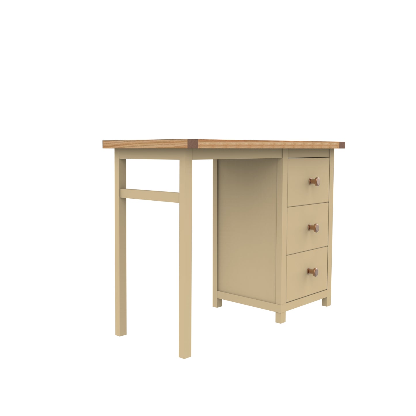 Ready-to-assemble solid wood desk