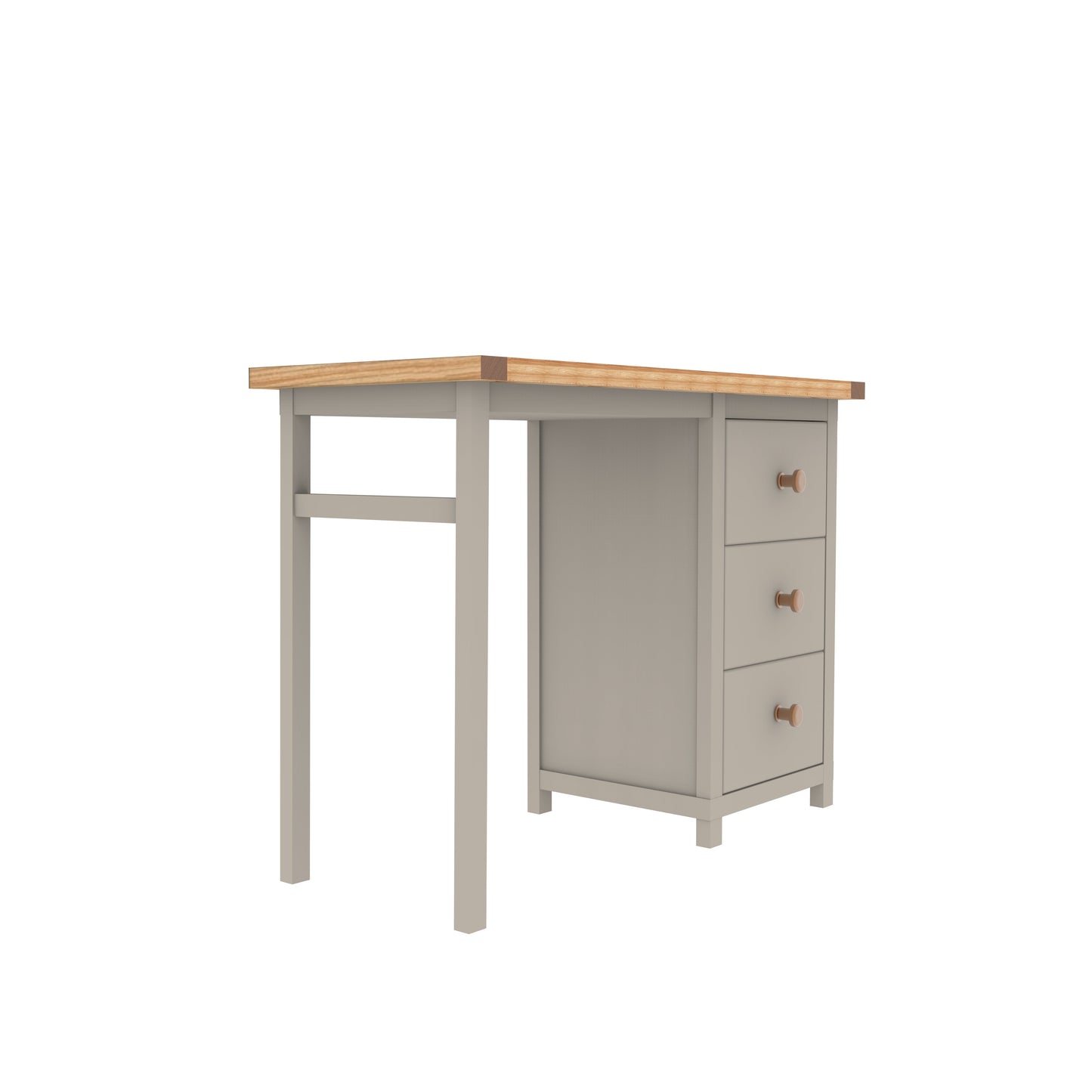 Ready-to-assemble solid wood desk
