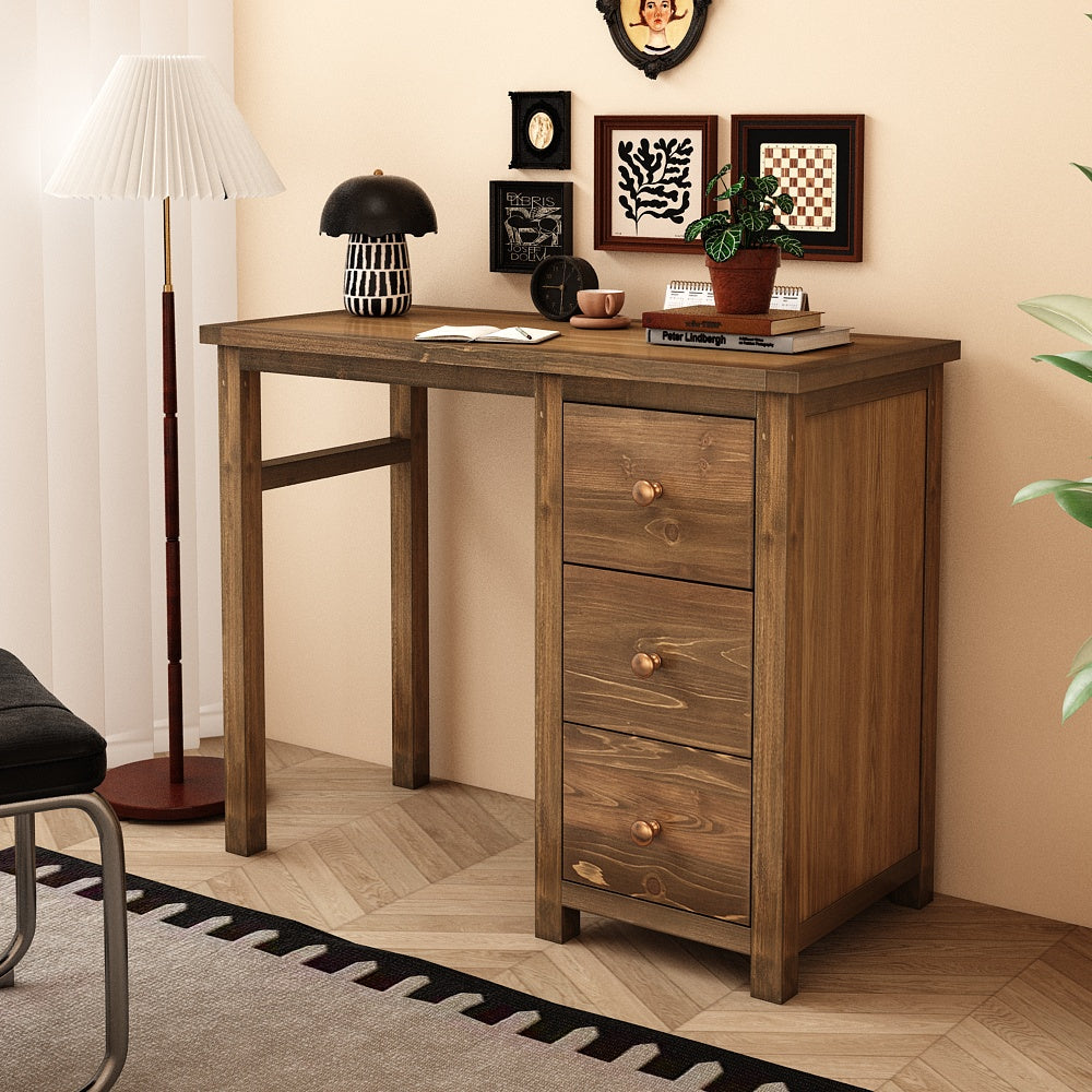 Ready-to-assemble solid wood desk