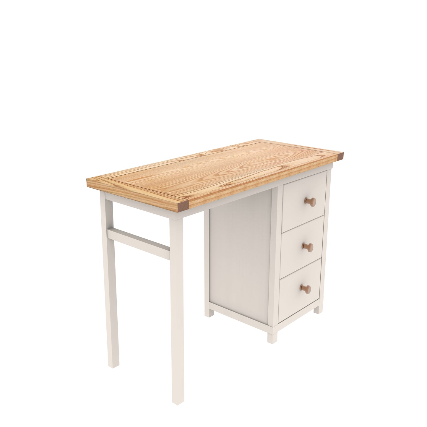 Ready-to-assemble solid wood desk
