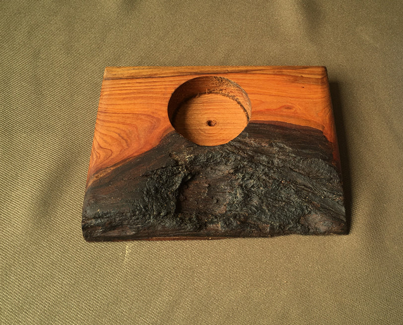 Beautiful wood candle holder