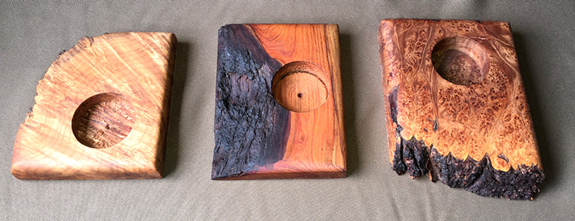 Beautiful wood candle holder