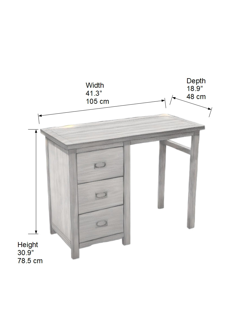 Ready-to-assemble solid wood desk
