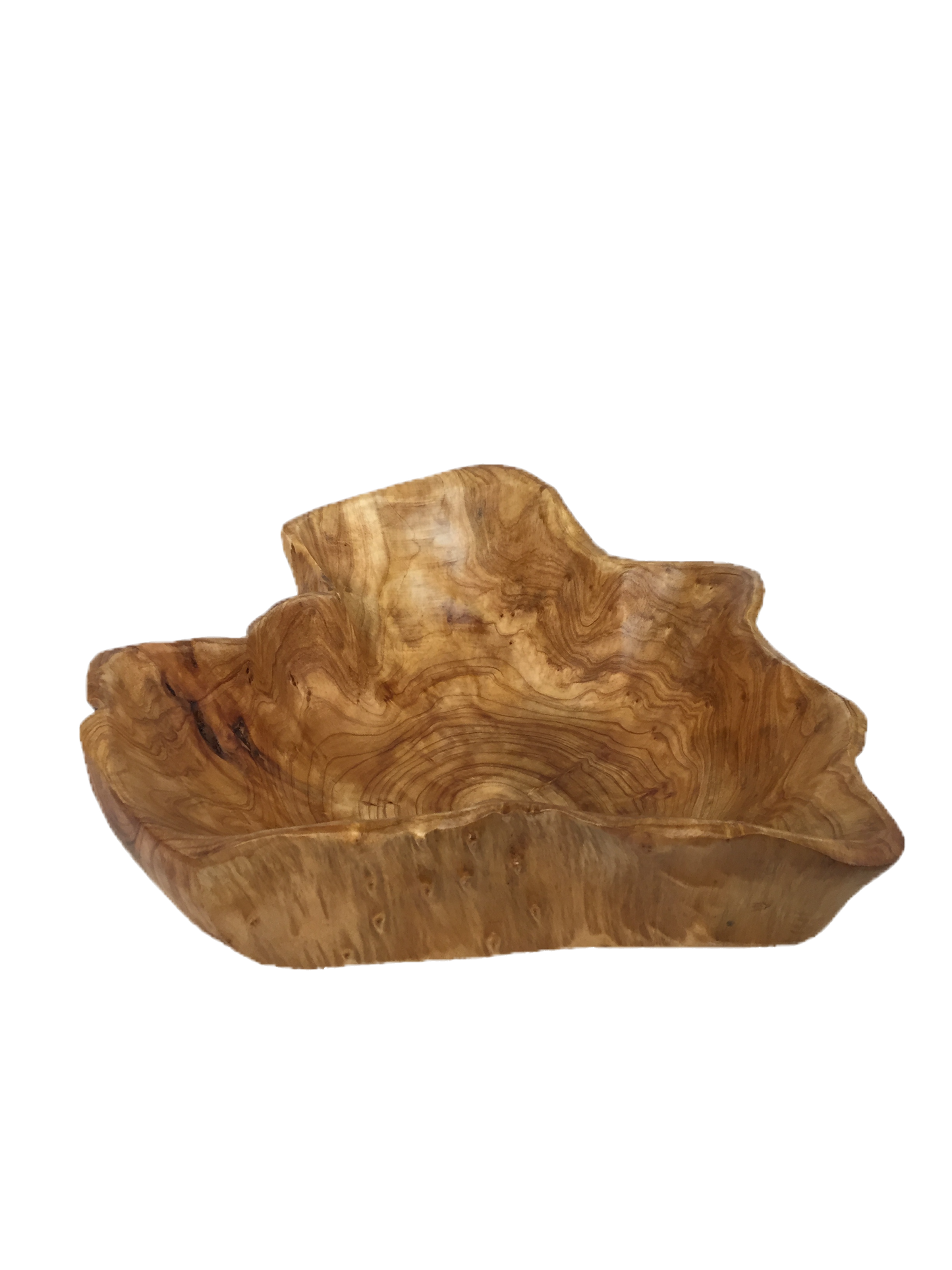 FUNCTIONAL ART is the best way to describe Greener Valley's stunning collection of stumps and roots that have been handcrafted into beautiful wine holders, cheese boards, platters, bowls and stools. Handcrafted from the roots and stumps of the Asian Cypress known as Shan Mu. These beautiful stools function equally well as a stool, end table or plant stand. Each piece is absolutely unique. This stool measures 24" high.