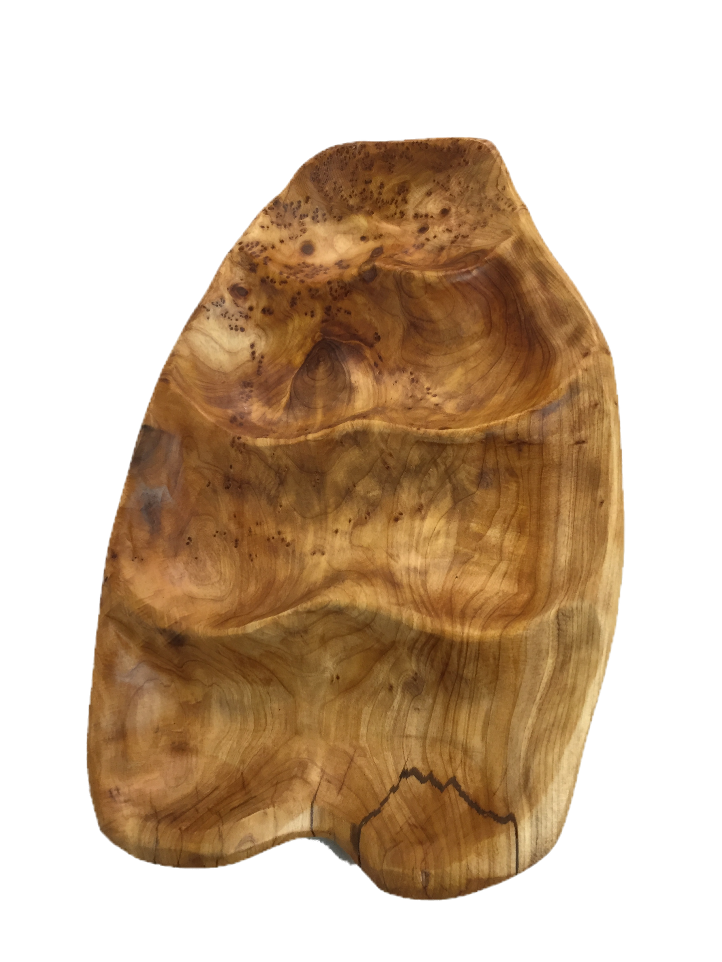 FUNCTIONAL ART is the best way to describe Greener Valley's stunning collection of stumps and roots that have been handcrafted into beautiful wine holders, cheese boards, platters, bowls and stools. Handcrafted from the roots and stumps of the Asian Cypress known as Shan Mu. These beautiful stools function equally well as a stool, end table or plant stand. Each piece is absolutely unique. This stool measures 24" high.