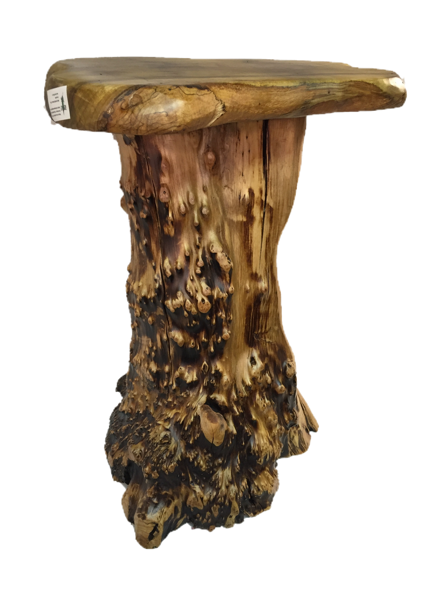 FUNCTIONAL ART is the best way to describe Greener Valley's stunning collection of stumps and roots that have been handcrafted into beautiful wine holders, cheese boards, platters, bowls and stools. Handcrafted from the roots and stumps of the Asian Cypress known as Shan Mu. These beautiful stools function equally well as a stool, end table or plant stand. Each piece is absolutely unique. This stool measures 24" high.