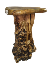 Hand-Crafted Root Wood Live Edge Stool/Plant Stand - 24"