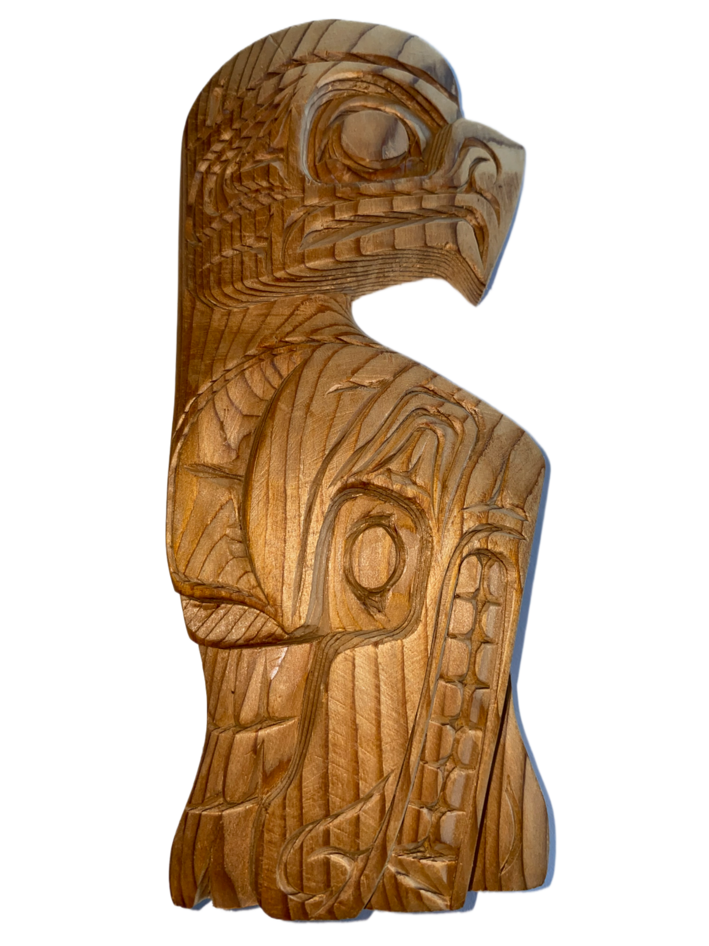 Sitting Eagle with Wolf