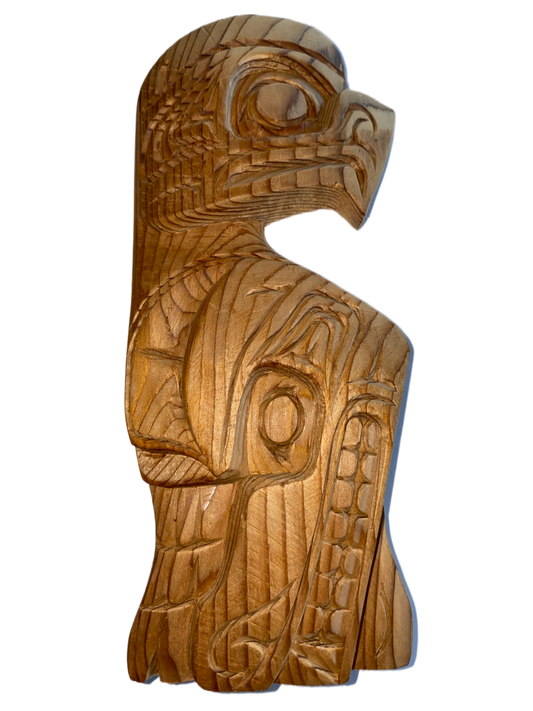 Sitting Eagle with Wolf