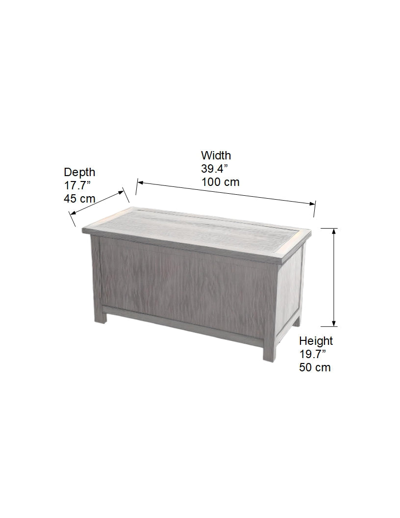 Arise-Sun Solid Wood Flip Top Storage Bench Measuring 39.4 x 17.7 x 19.7 inches - DN108