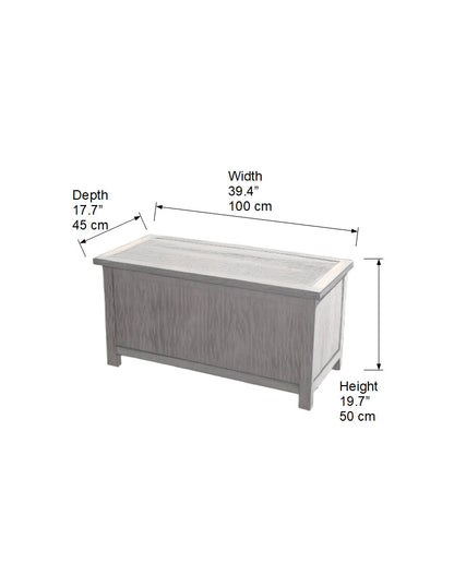 Arise-Sun Solid Wood Flip Top Storage Bench Measuring 39.4 x 17.7 x 19.7 inches - DN108