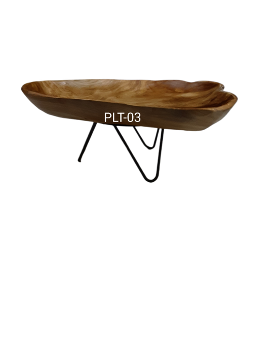Live Edge Root Wood Platter on Base