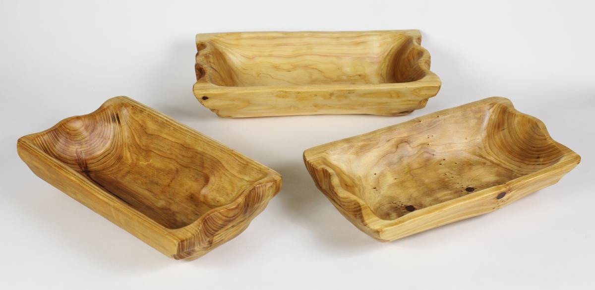 Hand-Crafted Root Wood Live Edge  Bowl - Rectangular (16x7.5x3")