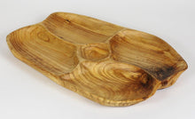 Hand-Crafted Root Wood Live Edge Divided Platter with dip cup (17-19" x 2")