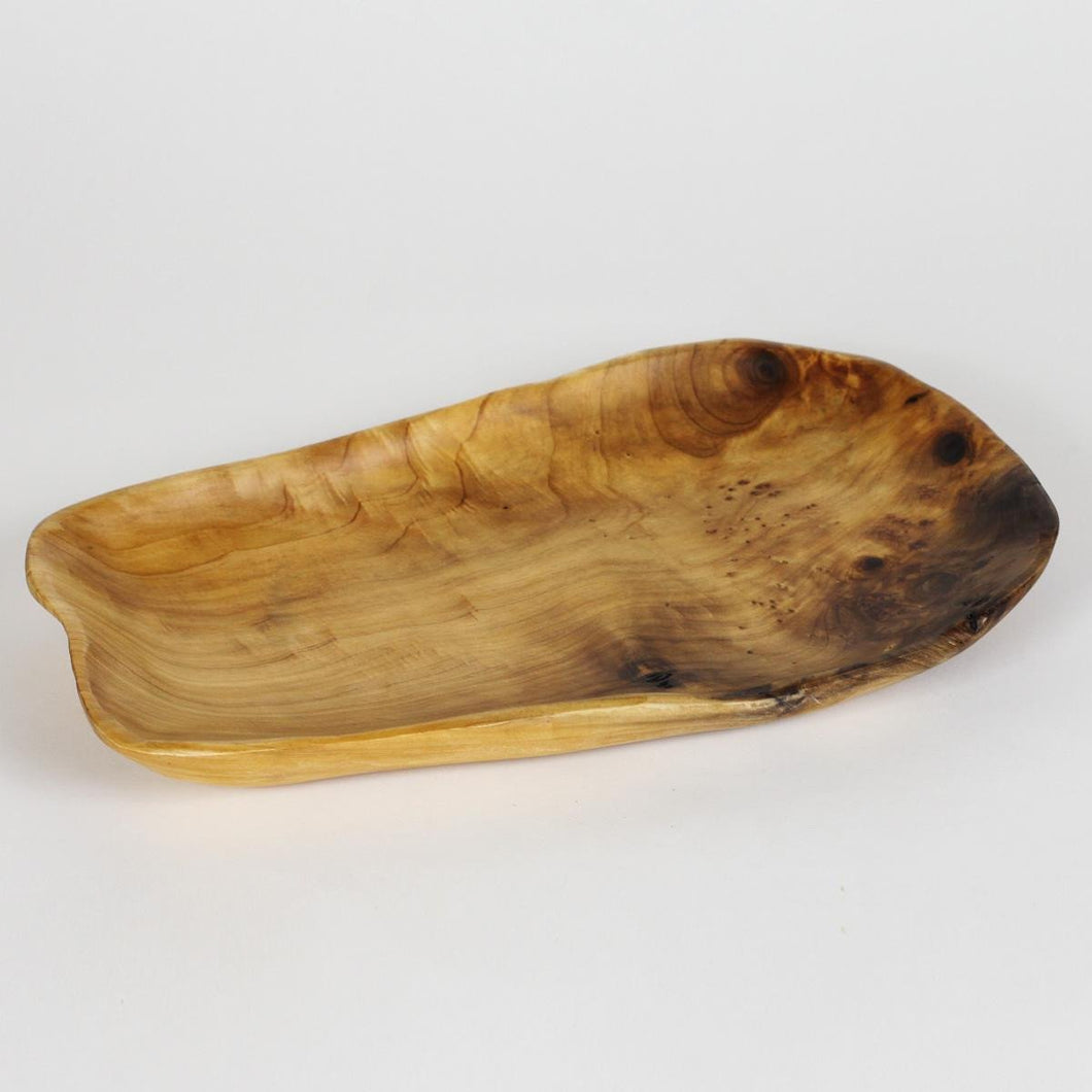 Hand-Crafted Root Wood Live Edge Platter - Medium-Small (13-14