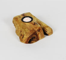 Hand-Crafted Root Wood Live Edge Candle Holder -1