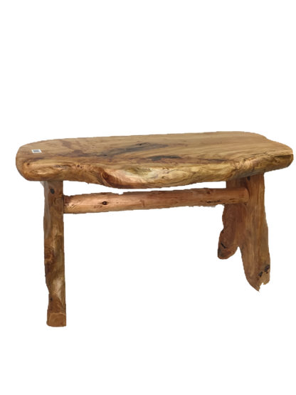 FUNCTIONAL ART is the best way to describe Greener Valley's stunning collection of stumps and roots that have been handcrafted into beautiful wine holders, cheese boards, platters, bowls and stools. Handcrafted from the roots and stumps of the Asian Cypress known as Shan Mu. These beautiful stools function equally well as a stool, end table or plant stand. Each piece is absolutely unique. This stool measures 24" high.