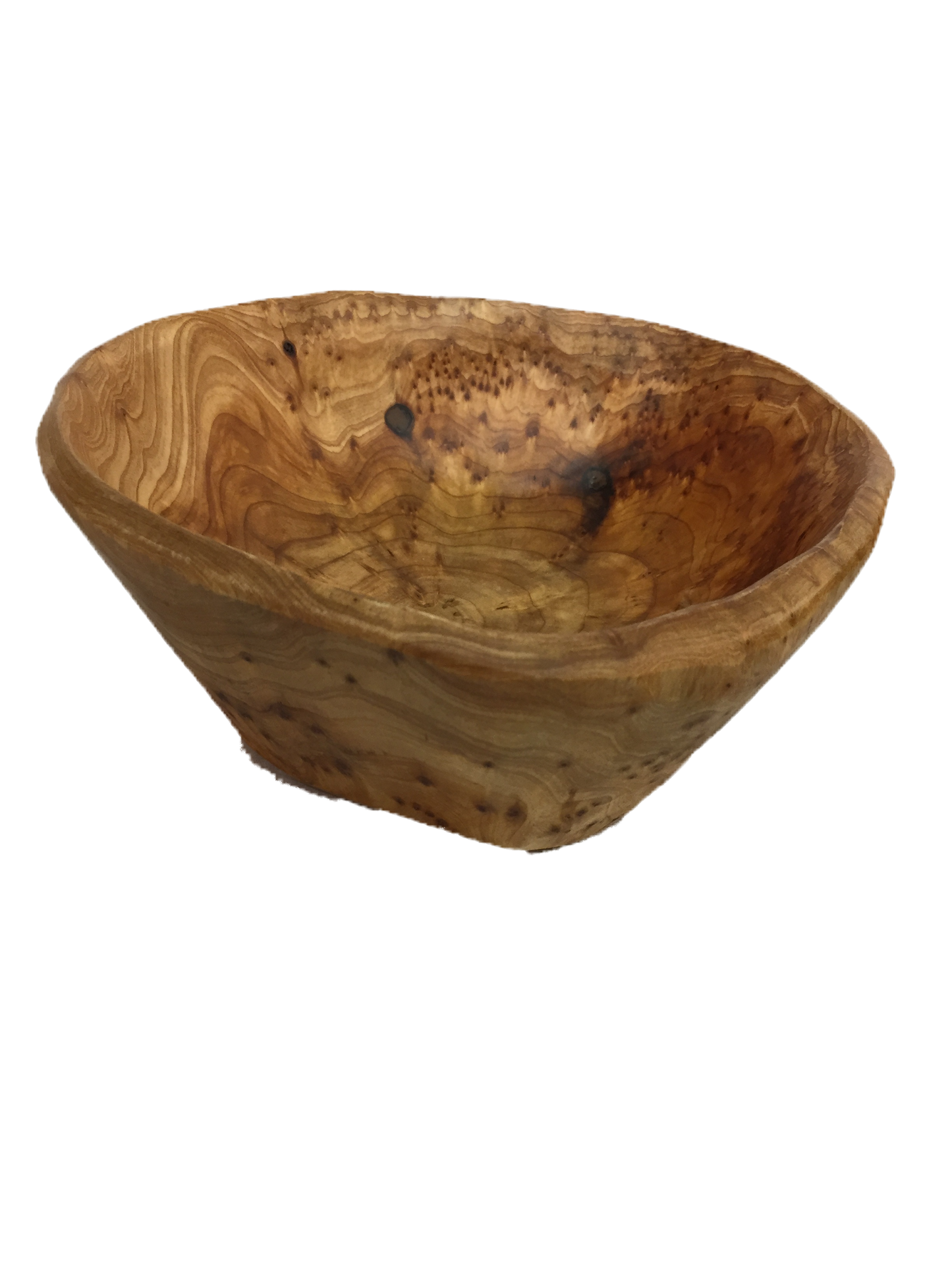 Hand-Crafted Root Wood Live Edge Bowl - Medium Small (10-11" / 3-4")