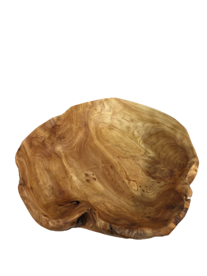 Hand-Crafted Root Wood Live Edge Bowl - Medium Small (10-11" / 3-4")