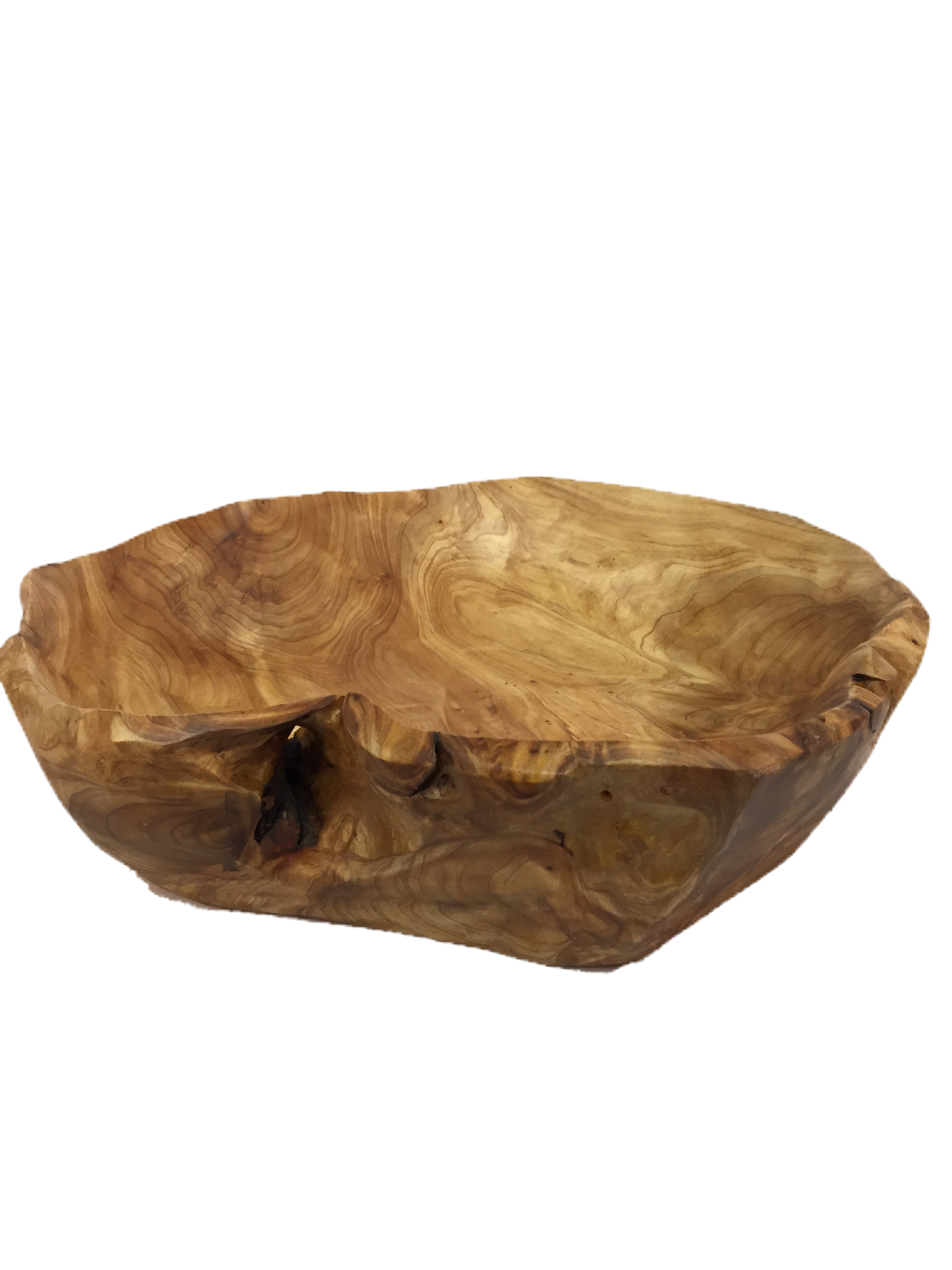 Hand-Crafted Root Wood Live Edge Bowl - Medium Small (10-11" / 3-4")