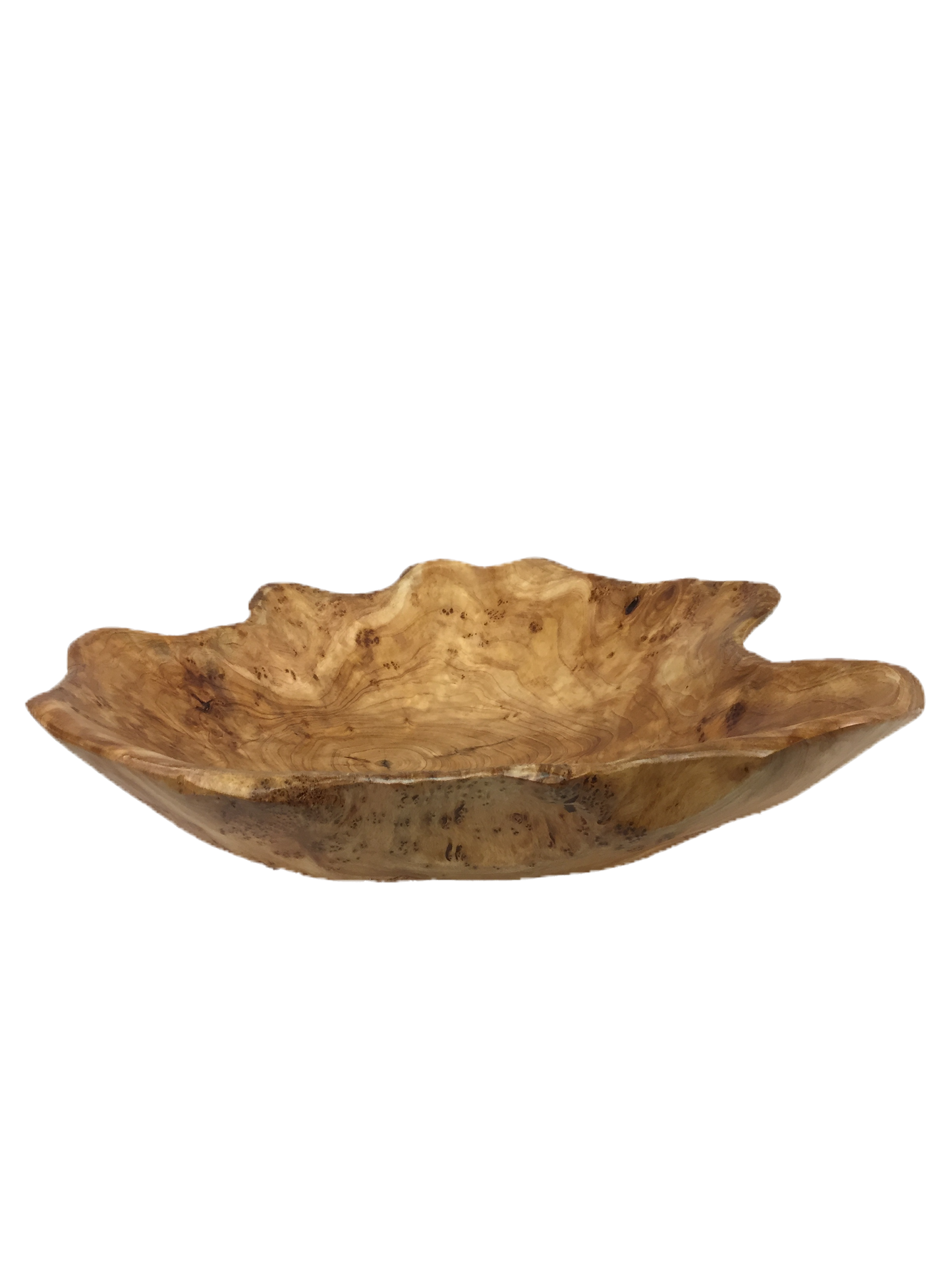 Hand-Crafted Root Wood Live Edge Bowl - Medium (12-13" x 3-4")