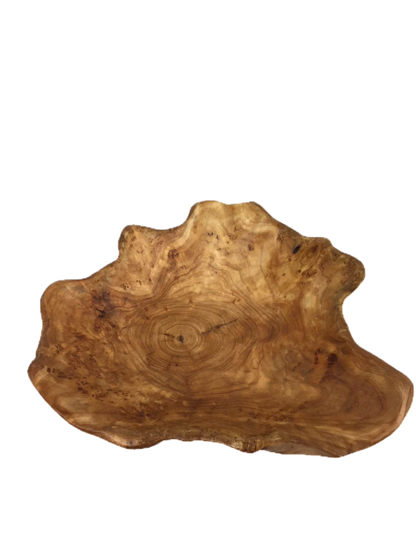 Hand-Crafted Root Wood Live Edge Bowl - Medium Large (14-15" / 3-4")