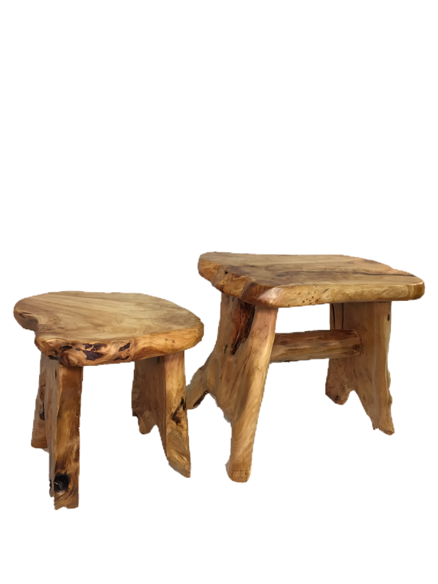 Hand-Crafted Root Wood Live Edge Wood Table (16")