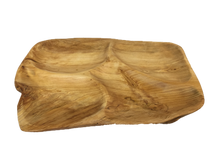 Hand-Crafted Root Wood Live Edge Divided Platter (17-19" x 2")