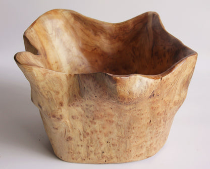 FUNCTIONAL ART is the best way to describe Greener Valley's stunning collection of stumps and roots that have been handcrafted into beautiful wine holders, cheese boards, platters, bowls and stools. Handcrafted from the roots and stumps of the Asian Cypress known as Shan Mu. These beautiful stools function equally well as a stool, end table or plant stand. Each piece is absolutely unique. This stool measures 24" high.