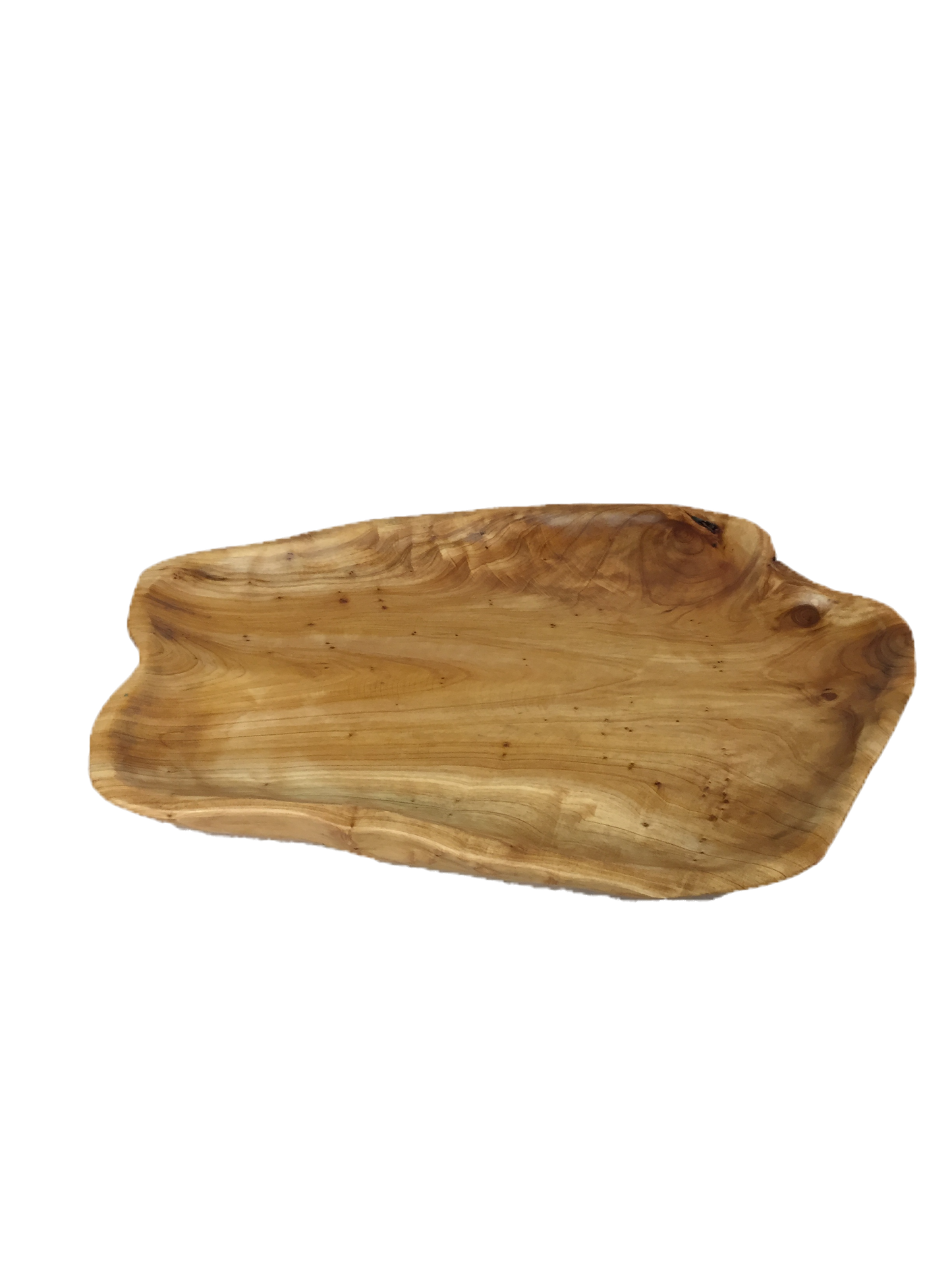 Hand-Crafted Root Wood Live Edge Platter - Medium  (15-16" / 2")