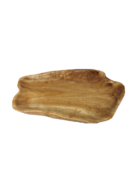 Hand-Crafted Root Wood Live Edge Platter - Medium  (15-16" / 2")