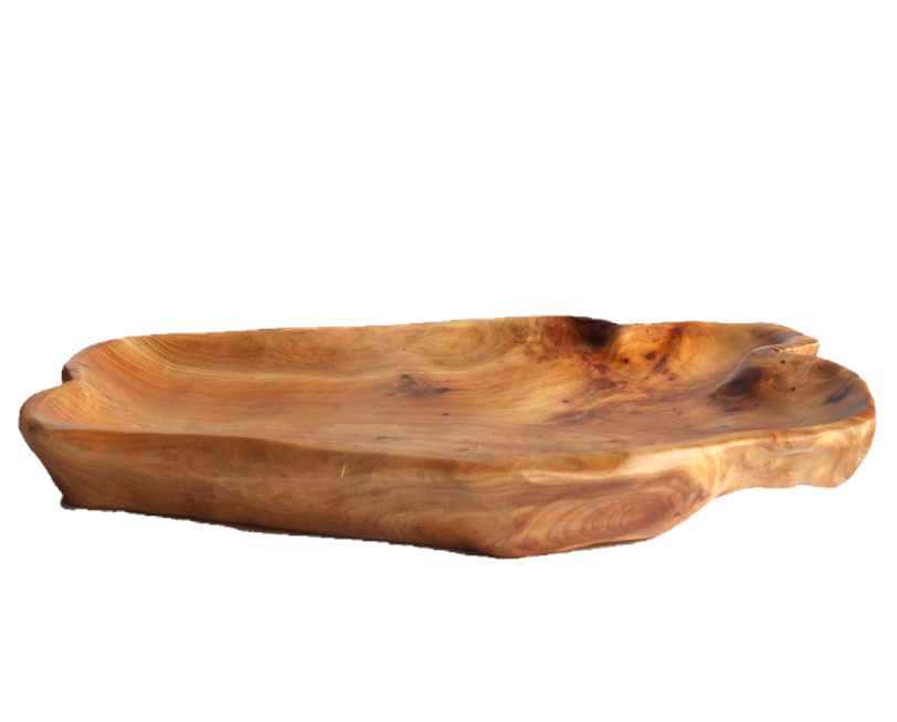 Hand-Crafted Root Wood Live Edge Platter - Medium-Large (17-19" / 2")