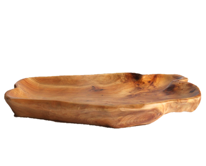 Hand-Crafted Root Wood Live Edge Platter - Medium-Large (17-19" / 2")