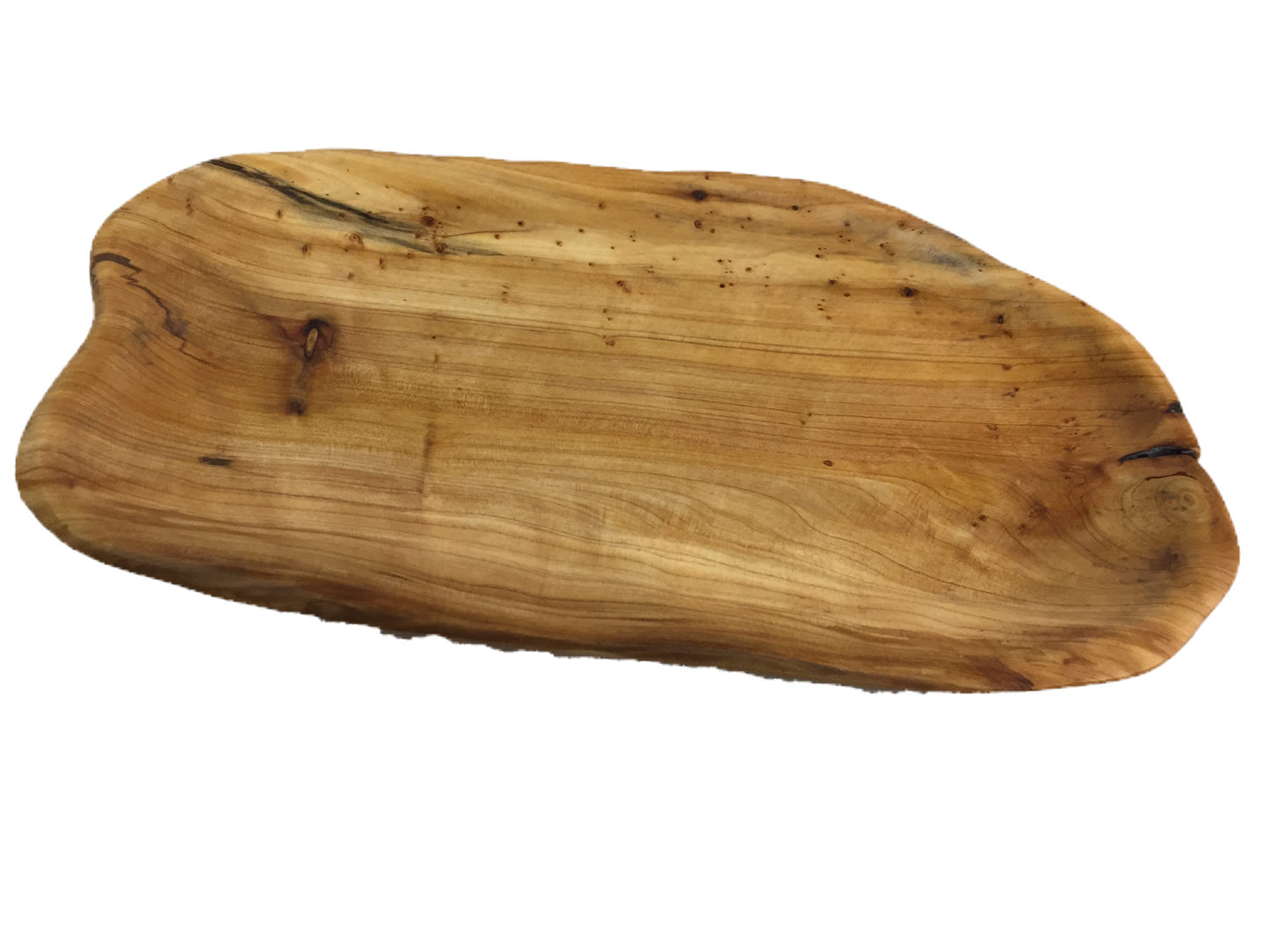 Hand-Crafted Root Wood Live Edge Platter - Medium-Large (17-19" / 2")