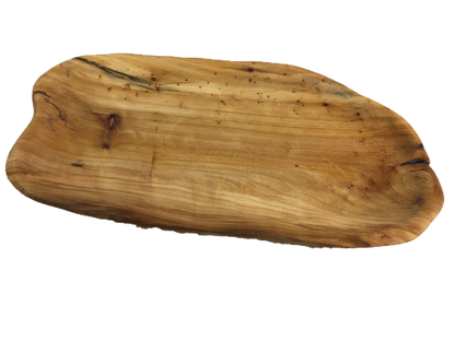 Hand-Crafted Root Wood Live Edge Platter - Medium-Large (17-19" / 2")