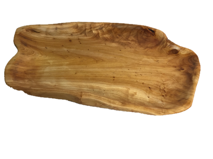 Hand-Crafted Root Wood Live Edge Platter - Medium-Large (17-19" / 2")